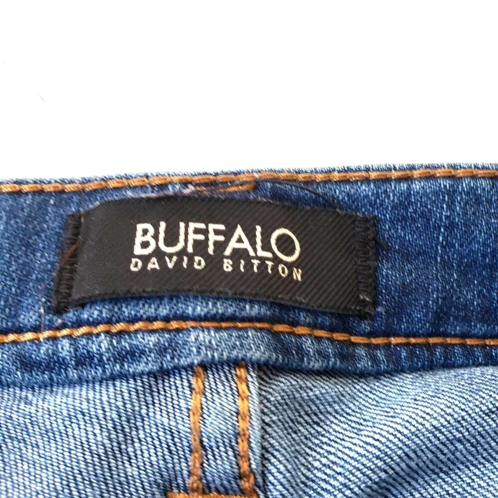 Buffalo David Bitton Womens Ivy Crop Jeans Size 31 High Rise Distressed Straight - Image 7