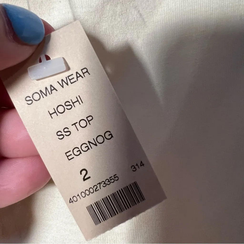 Soma Wear by Chico’s Short Sleeve Top Eggnog White Pima Cotton 2 - Image 7