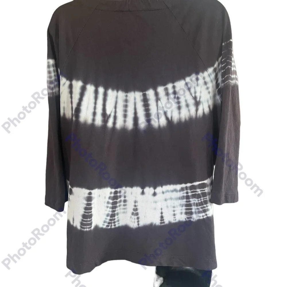 Pure Jill Shirt Women's S Black
Tie Dye Tunic 3/4 Sleeve Organic Black - Image 3