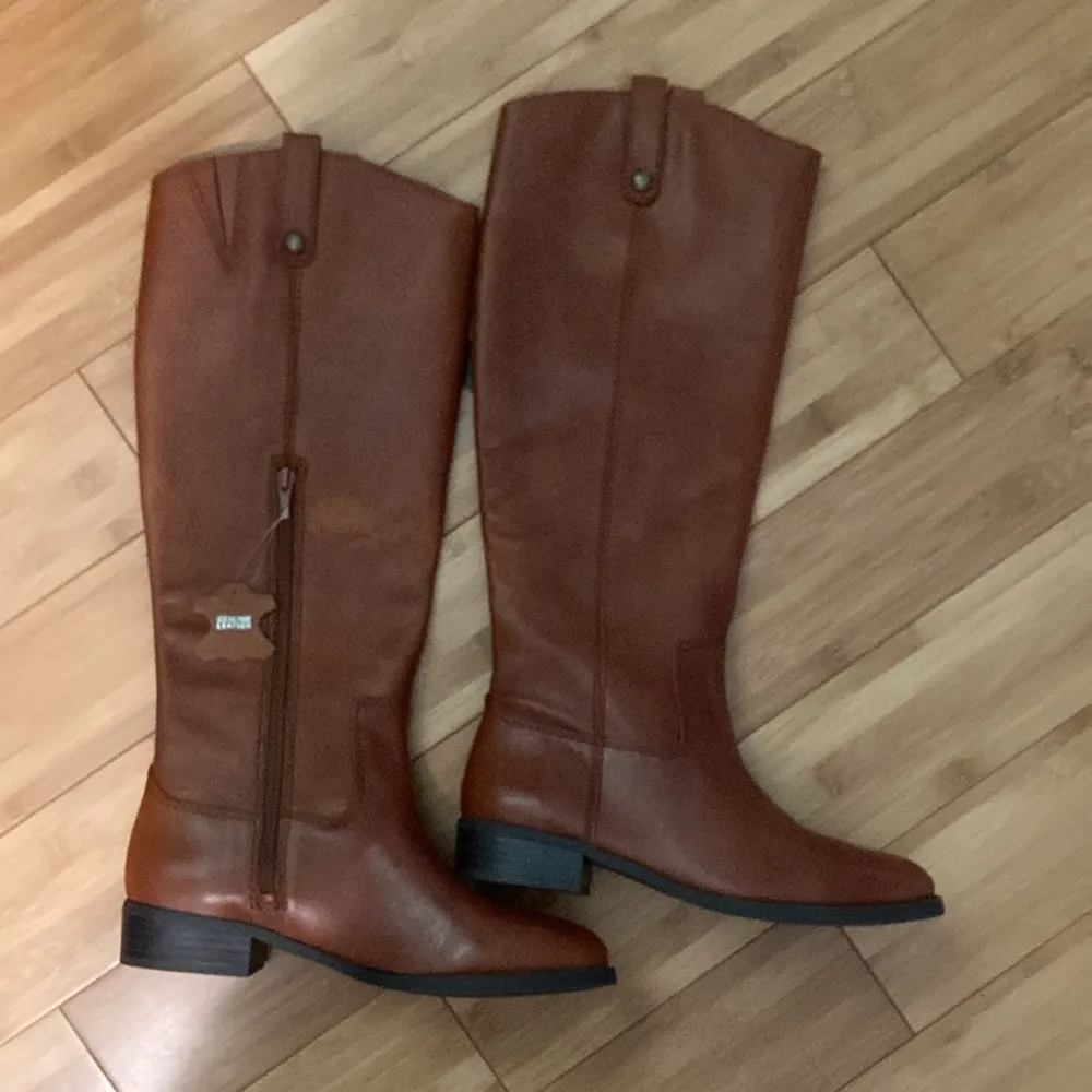INC Women’s Fawne Genuine Leather Knee High Riding Boots NWT Women’s 7.5M Brown - Image 3