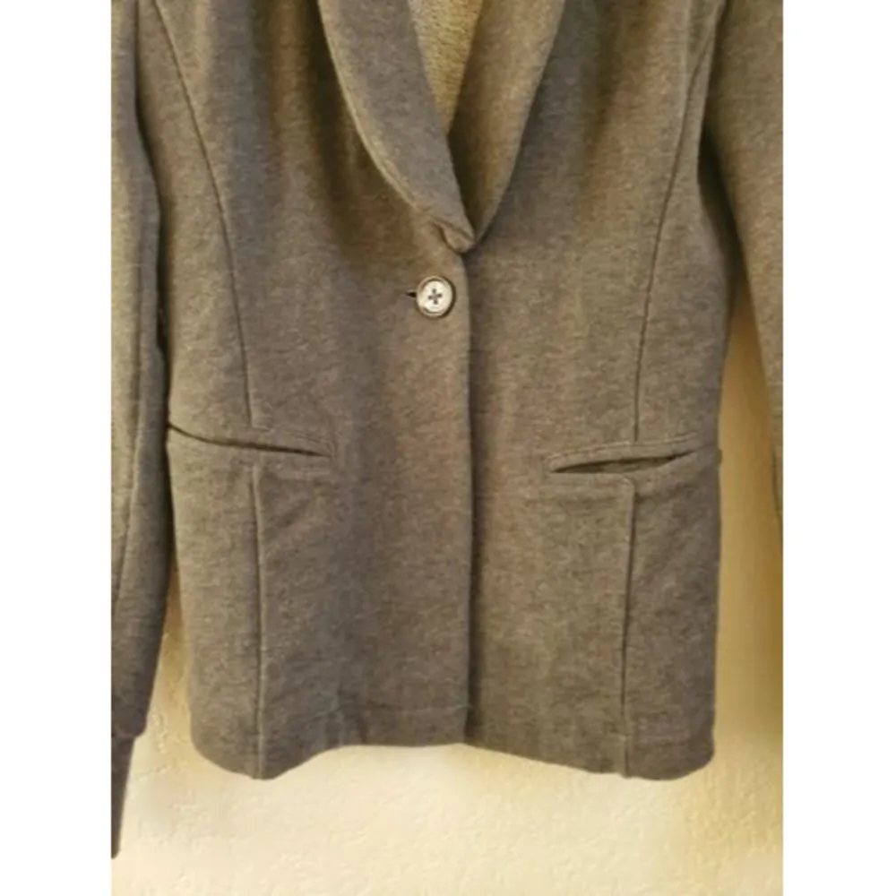 A|X Armani Exchange Women's Fitted‎ Blazer Jacket Grey Knitted Size XS w/… - Image 2