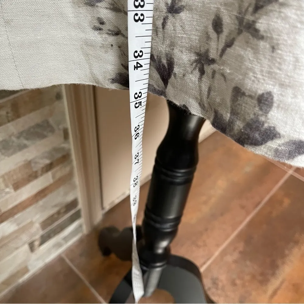 NWT ANN TAYLOR LOFT FLORAL LINEN V-BACK DRESS CUTE COMFY FLATTERING DRESS SZ 4 - Image 7