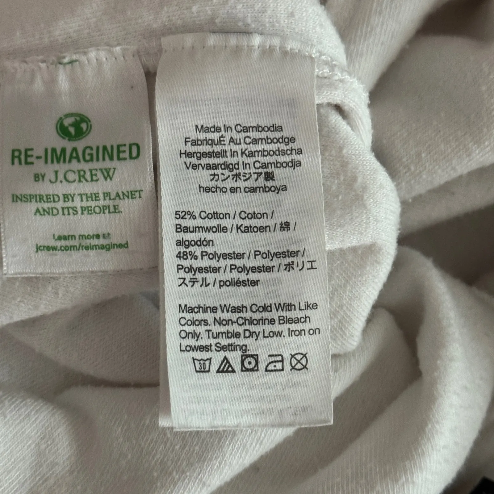 J.Crew  Shorts Terry Cloth Loungewear Relaxation Beach‎ Sleep White Size Medium - Image 6