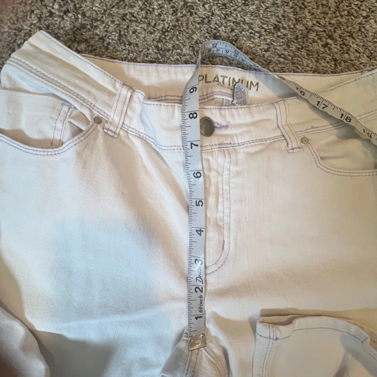 Chicos Platinum White Straight Leg Jeans Women Size 0 (Size 4)Stretch Comfort - Image 4