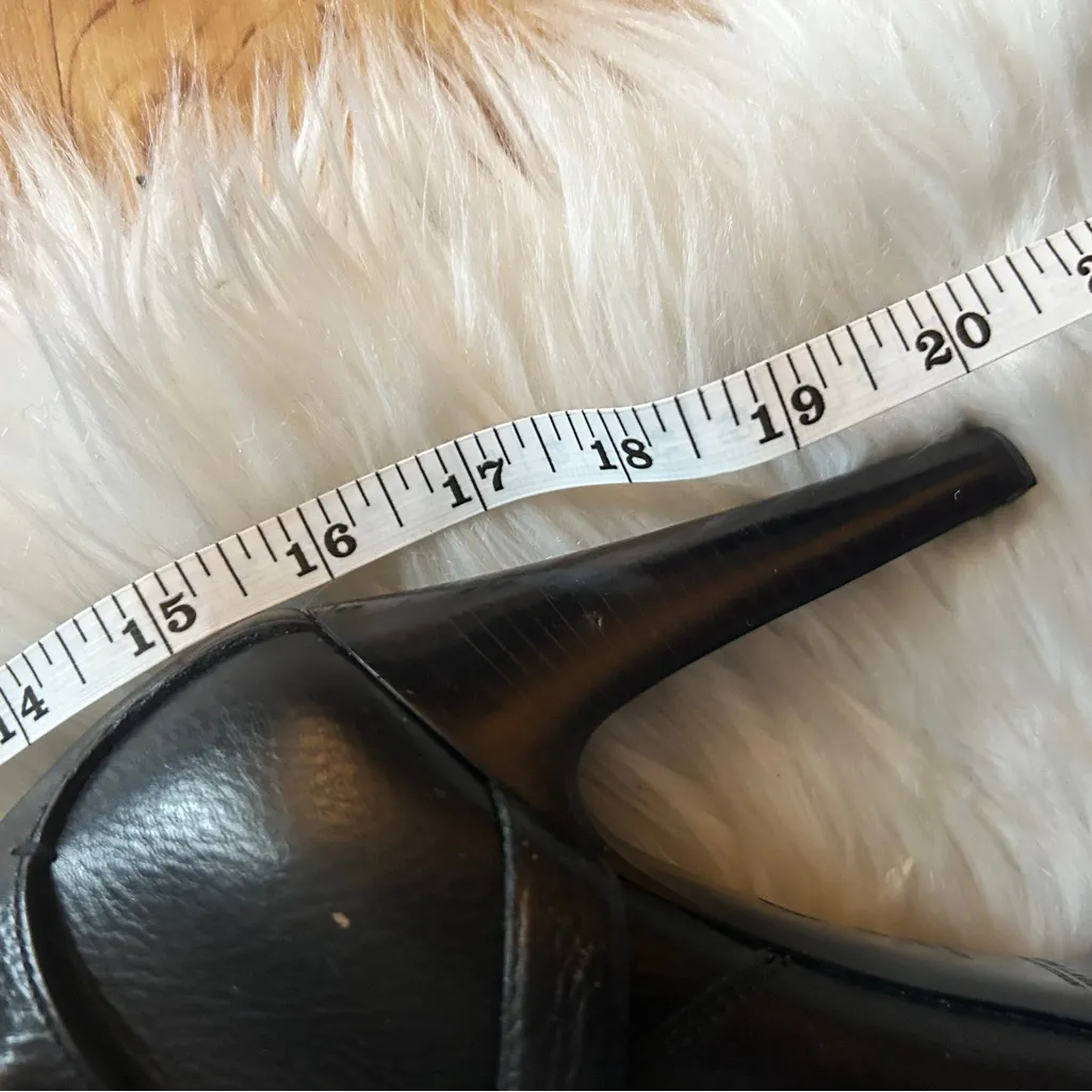 Ralph Lauren, Black High Heel Boots 4 inch heels - Image 13