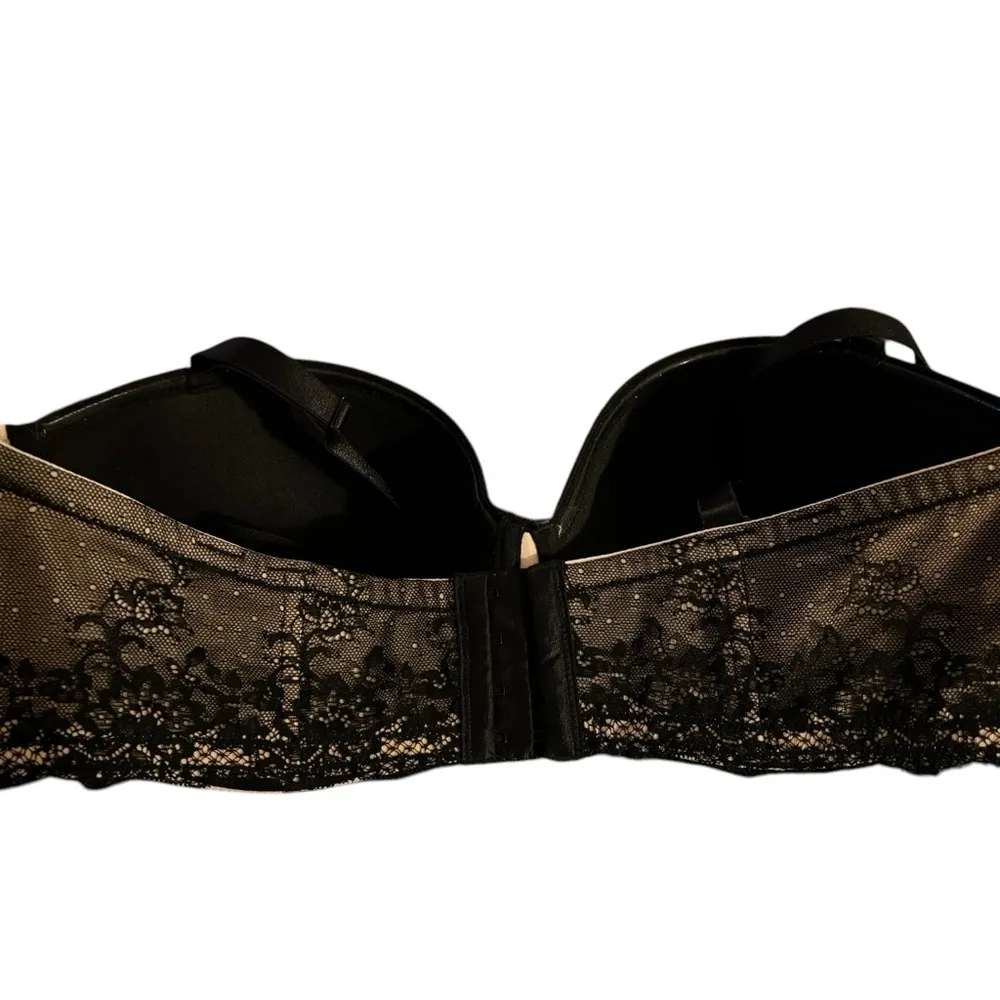 Lacy Black Underwire Multi Way Convertible Bra 40DD Padded Sexy Boudoir - Image 6