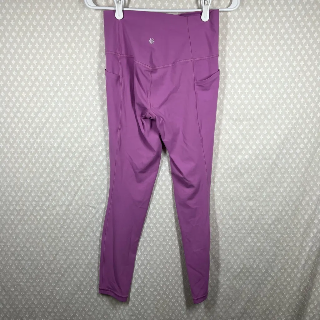 Athleta‎ Lilac Purple Salutation Stash Leggings - Image 6