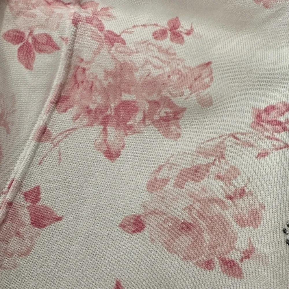 NWT 🌸PINK x LoveShackFancy🌸 Pink & White Oversized Signature Sweatshirt Size S - Image 10