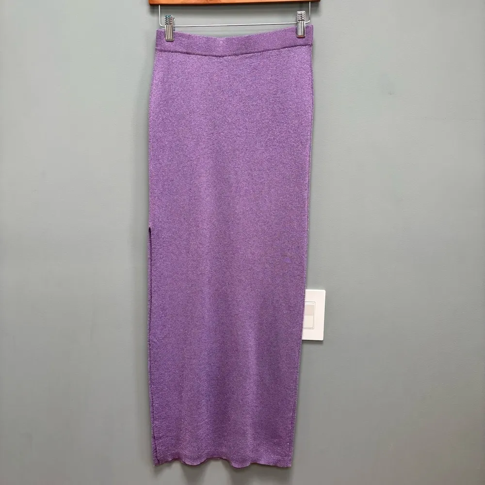 DODO BAR OR Metallic knit maxi skirt set in purple 40 / 42 Size 4 - Image 7