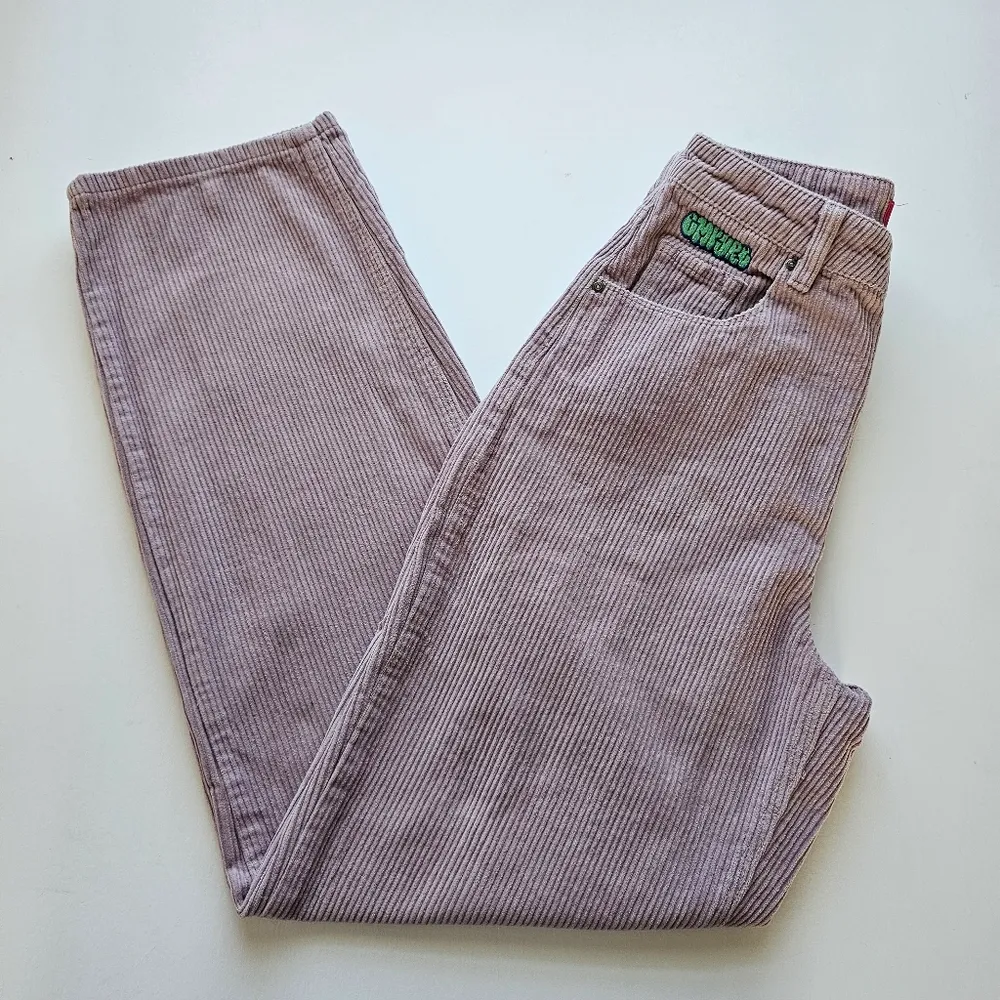 Empire Tori Seafog Wide Rib Corduroy Loose Fit Skate Pants Size 1 Purple - Image 6