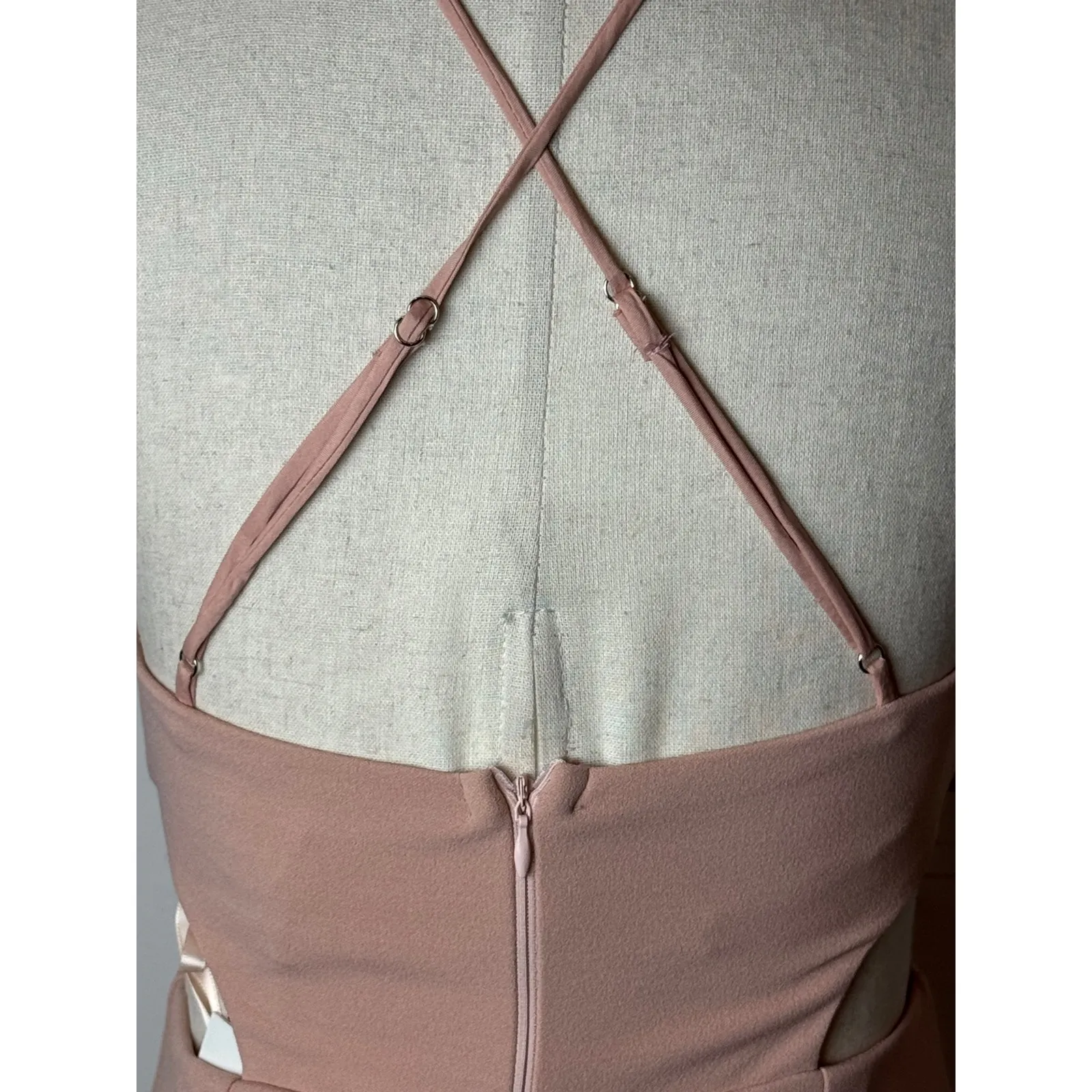 Hello Molly Dress Women‎ 4 Pink Blush Love Dust Cut Out Sheath Midi NWT Party - Image 8