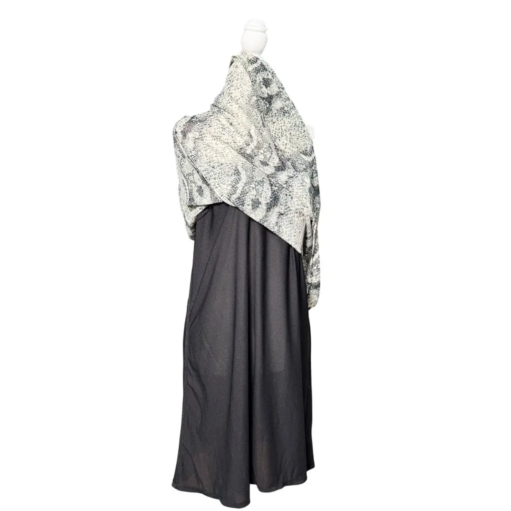 Snake Print Strappy Midi Dress Sleeveless Relaxed Fit Boho Casual party Clubwear Black Size M - Image 7