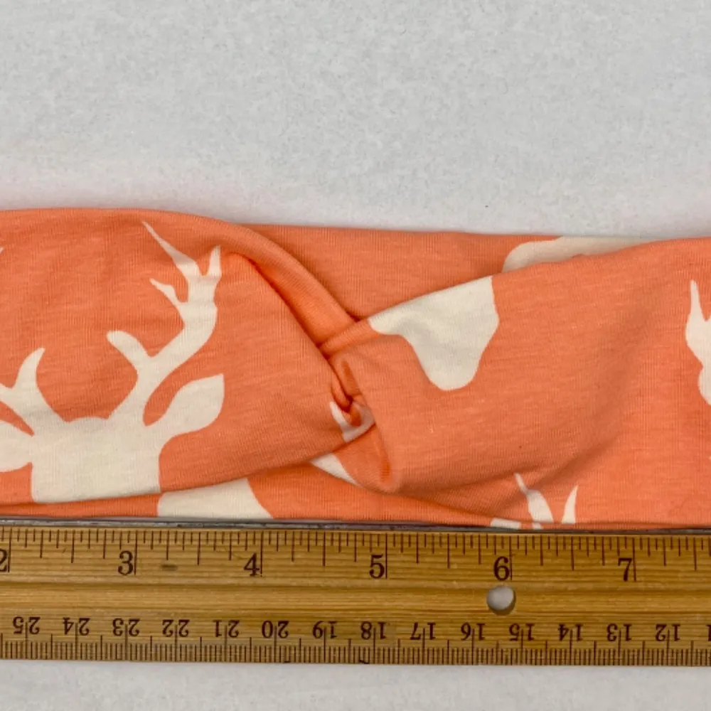 Buck Forest Orange & White Faux Turban Knottie - Image 5