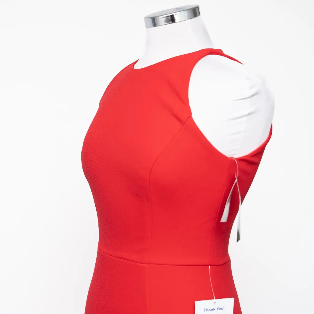 Betsy & Adam Arielle Scuba Crepe Ruffle Slit Gown - Image 6