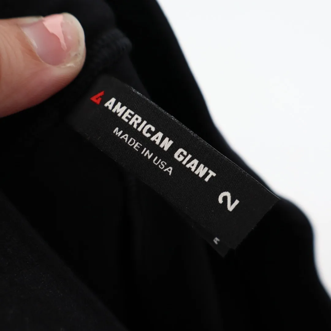 American Giant Black Leggings Pants Size 2 Pockets Made in USA - Image 4