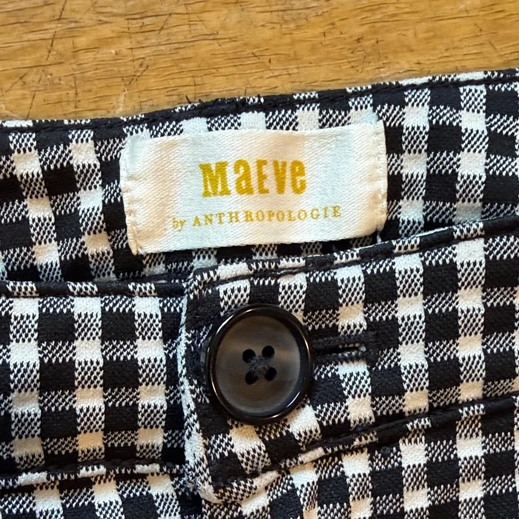 Anthropologie Black and White Patterned Chinos - Image 2