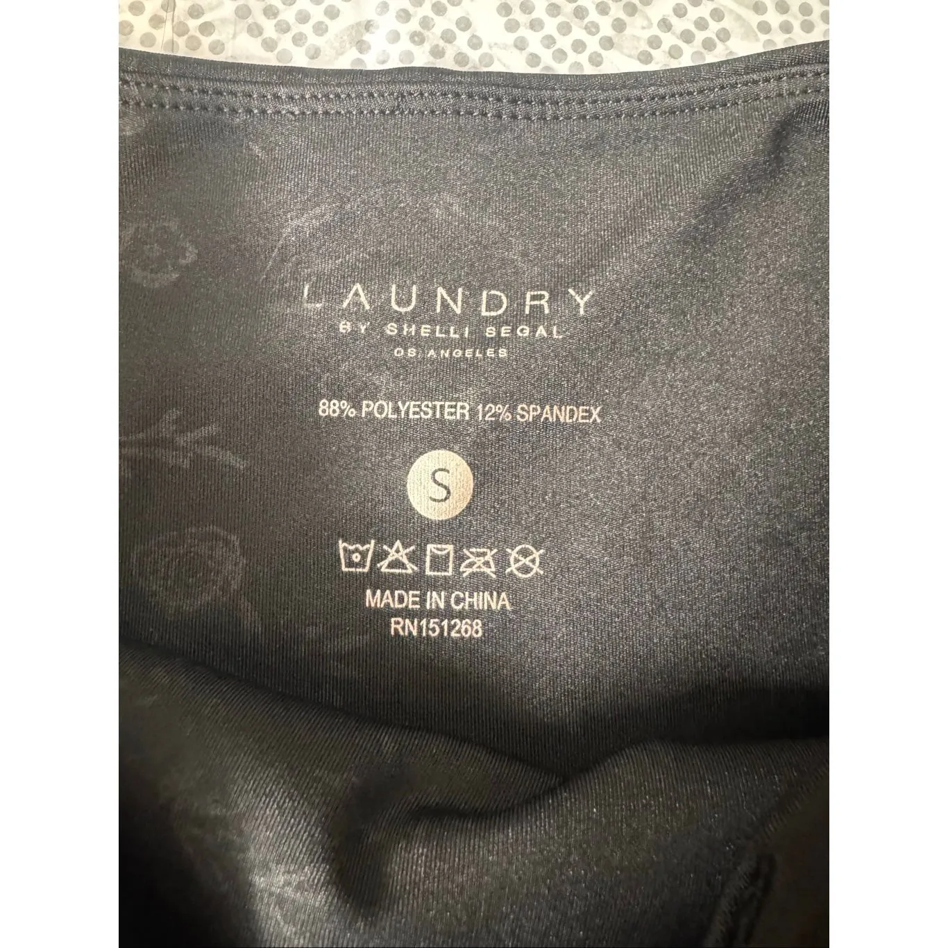 Laundry by Shelli Segal Floral Black Biker Shorts Women’s Size Small | Stretch H - Image 3