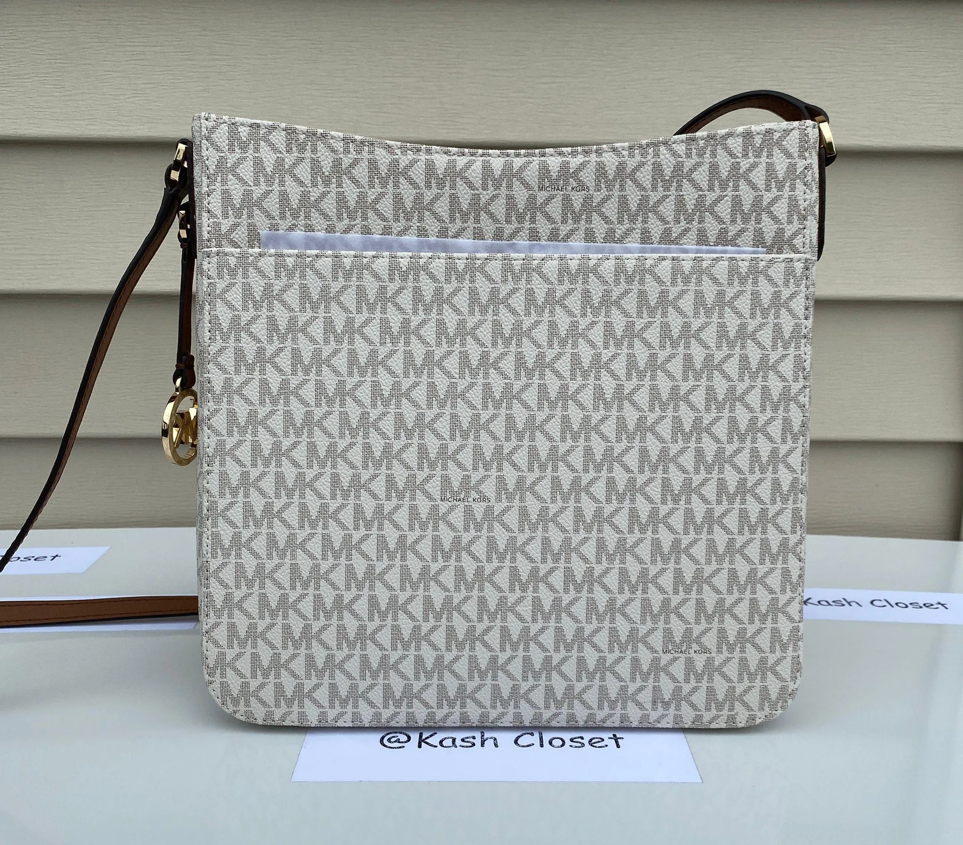 MK JST LG Messenger Leather Crossbody Bag - Image 2