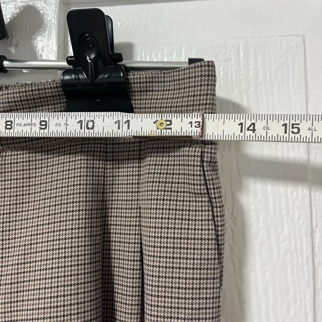 House of Harlow Pleated Houndstooth Wide Leg Trouser Pant size XS - Image 5