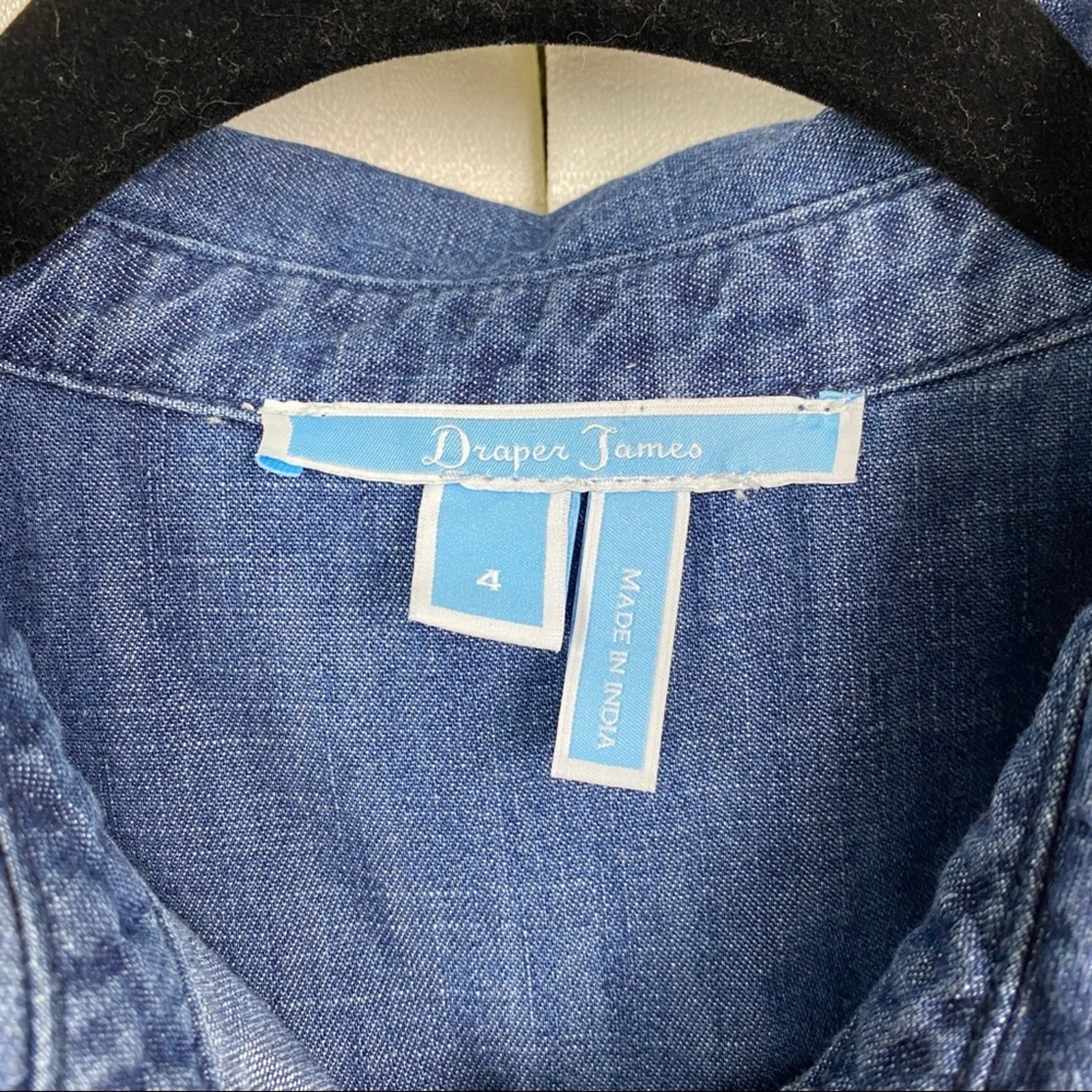 Draper James Denim Long Sleeve Button Up Shirt Sz.4 - Image 7