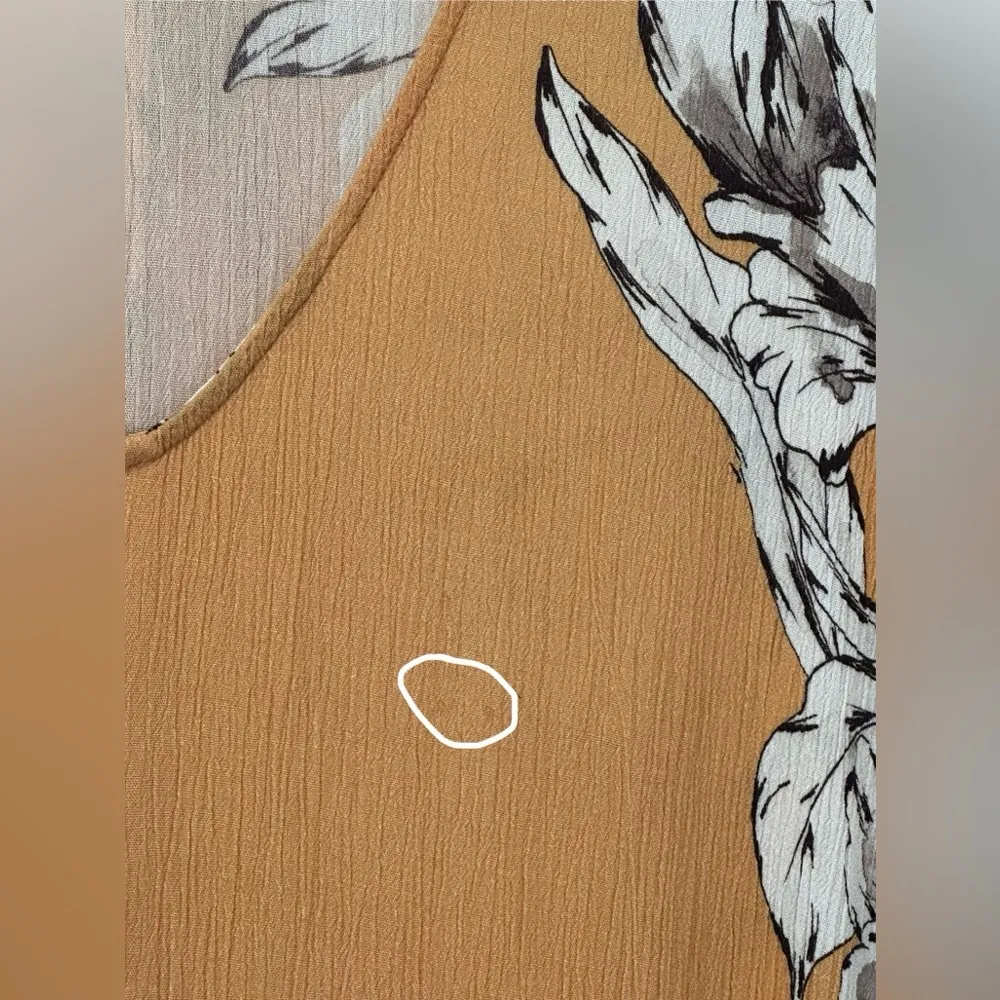 Rachel Pally Crinkle Rae Maxi Dress Caftan Floral Yellow Medium Maternity - Image 10