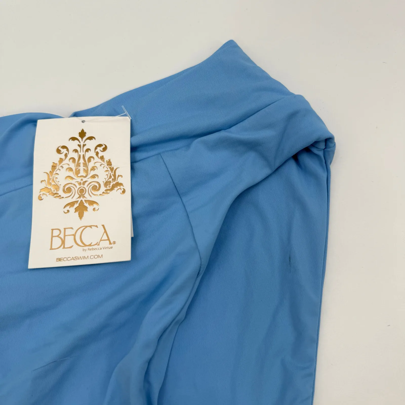 BECCA Bikini Bottoms Size Small French Cut High Leg NWT Sky Blue Swim High Waist - Image 11