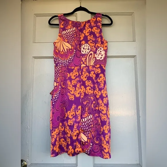 Collective Concepts orange purple tank dress medium Cloud Retro Bold Paisley‎ - Image 8