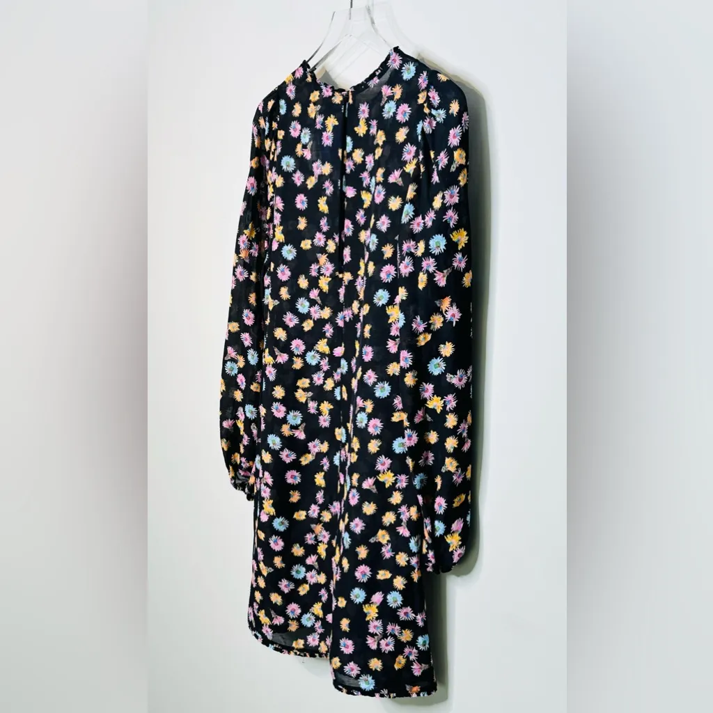 Dorothee Schumacher Floral Confetti Print Structured Volumes Dress Size 3 NWT Black - Image 7