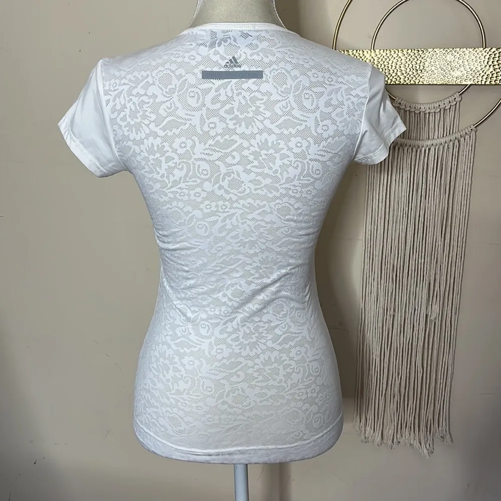 adidas by stella mccartney • floral mesh studio performance top - Image 3