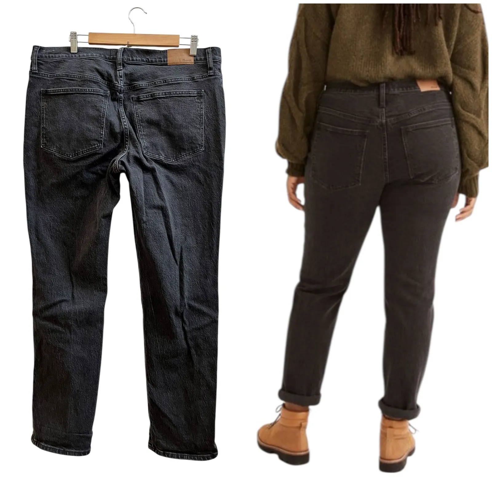 Madewell Size 32 Black Wash The Slim Boy Jean 28 Inch Inseam - Image 5