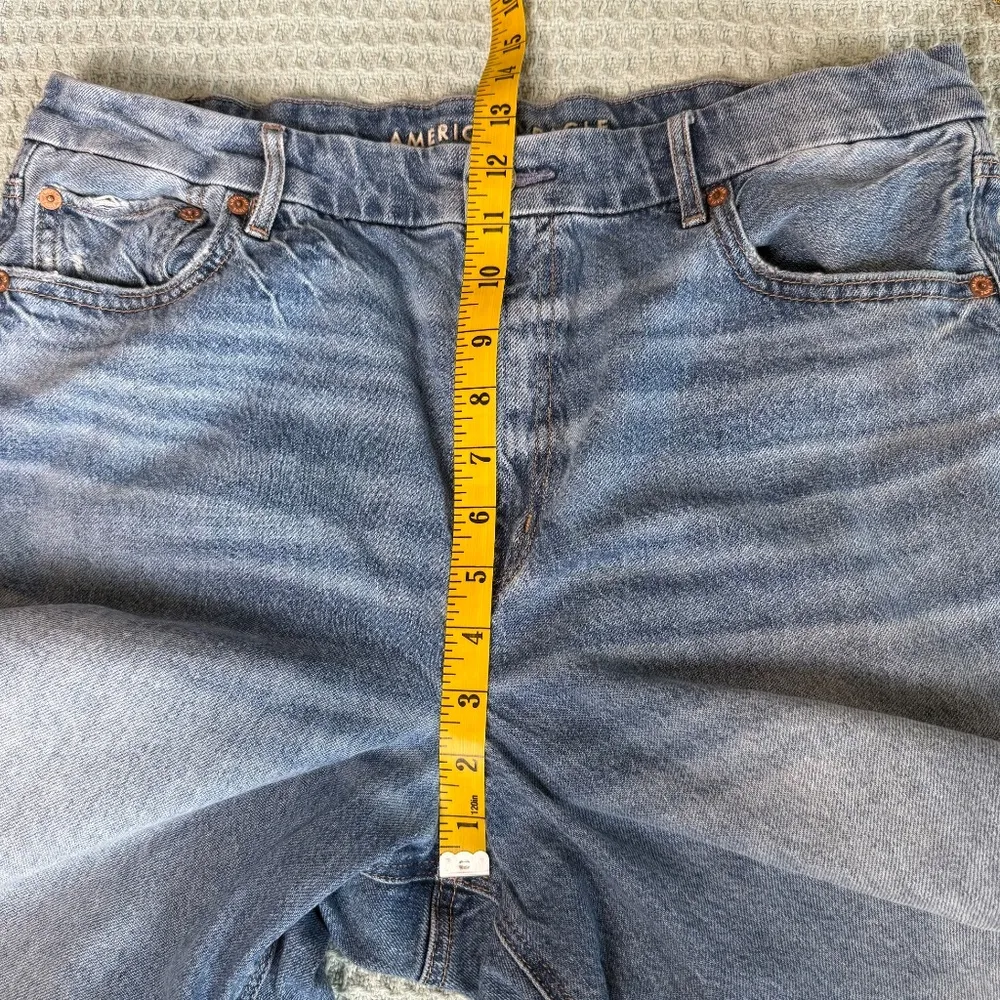 American Eagle Curvy Super High Rise Baggy Straight Jeans Womens 16 Reg Strigid - Image 8