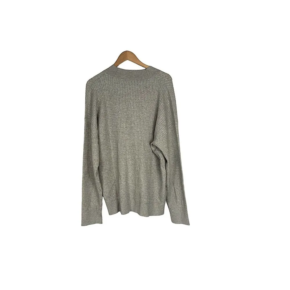 NEW WeWoreWhat Women's Size Large Gray Varsity Cardigan Sweater - Image 6