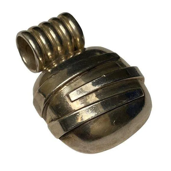 Pendant Silver 925 Marked for Necklace Wear Vintage Square Shape Rounded Corners - Image 1