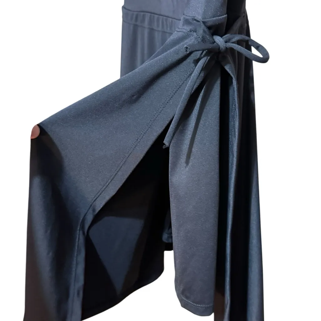 Halara Women’s Black Zip Front Skort Sports Dress with Tie Wrap & Open Back Sz M - Image 9