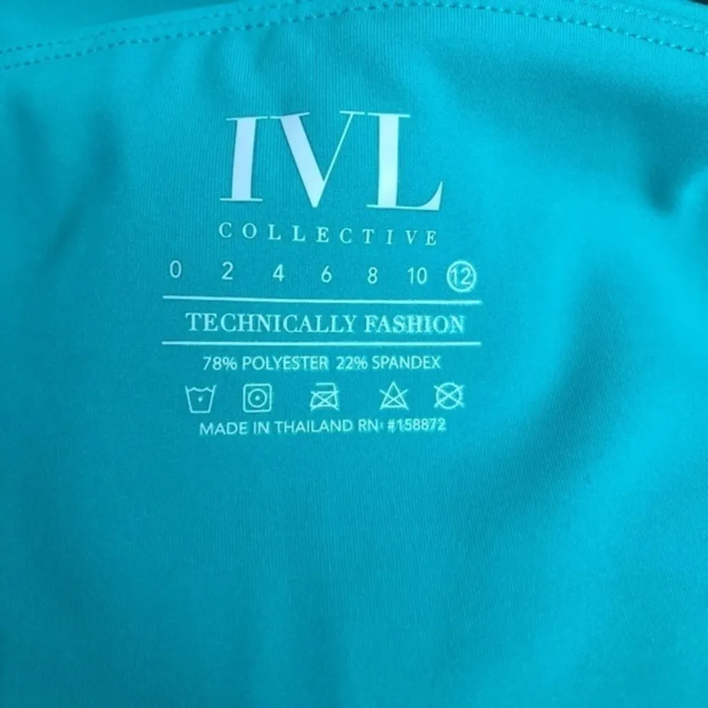 IVL Collective Hydrasculpt Bike Shorts in Ceramic Size 12 NWT Blue - Image 4