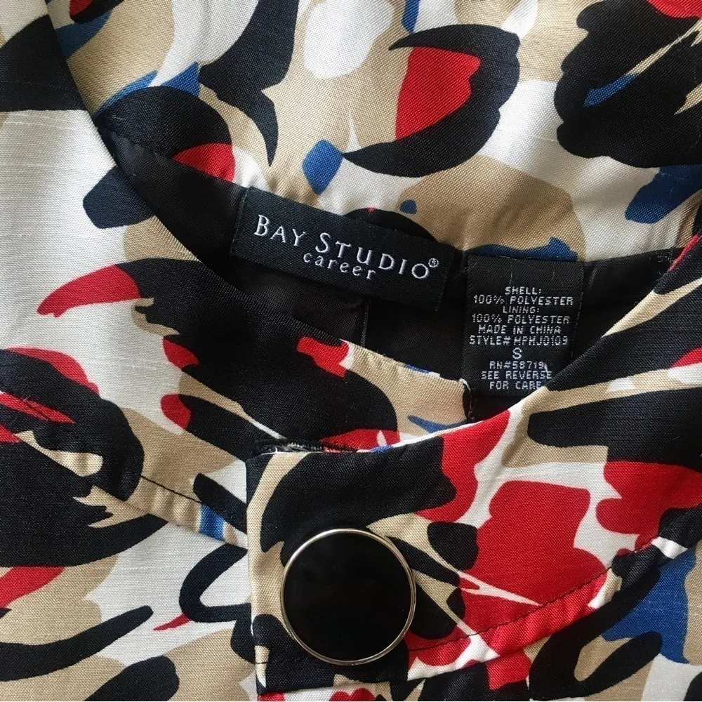 Bay Studios Oversize Blazer, Ivory, Cream, Black, Red, Blue, Size S Black - Image 3