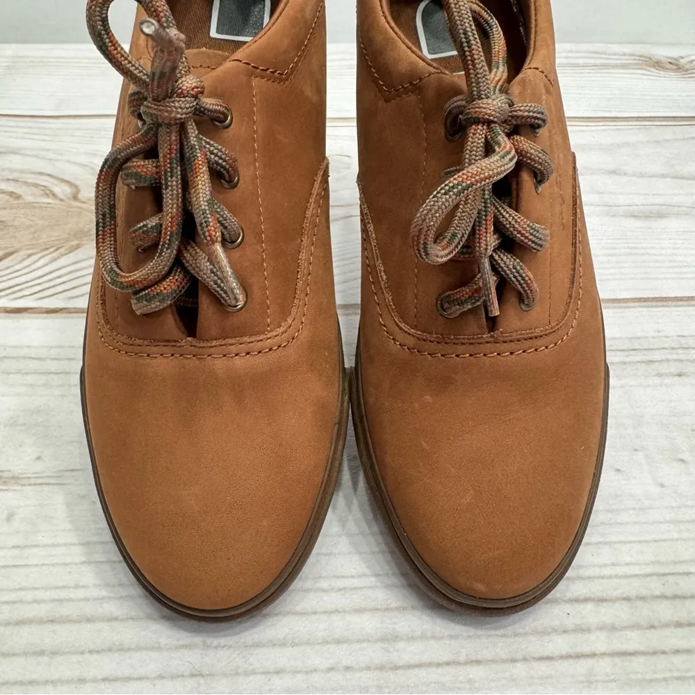 Easy Spirit Brown Brushed Leather Lace Up Sneakers Women’s Size 6.5B - Image 4