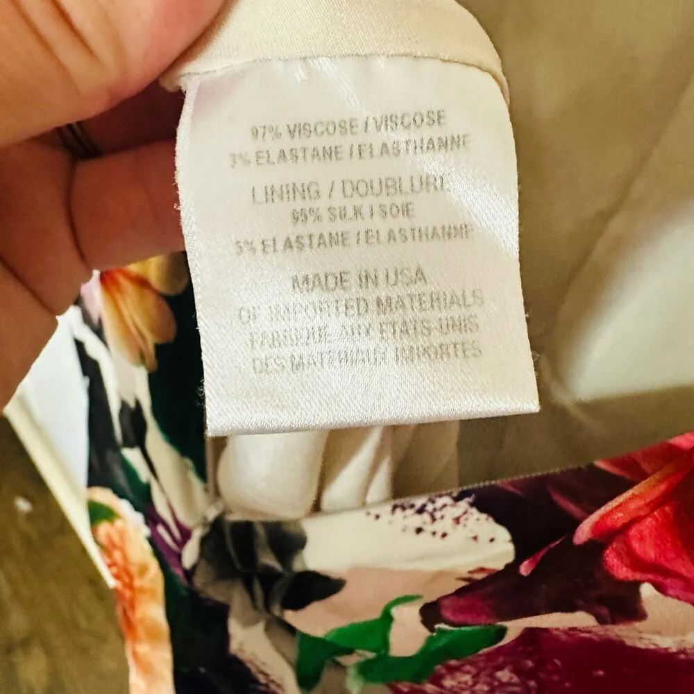 CUSHNIE et Ochs Rosalinda Multicolored Orange Strap Floral Print Sheath Dress 2 - Image 10