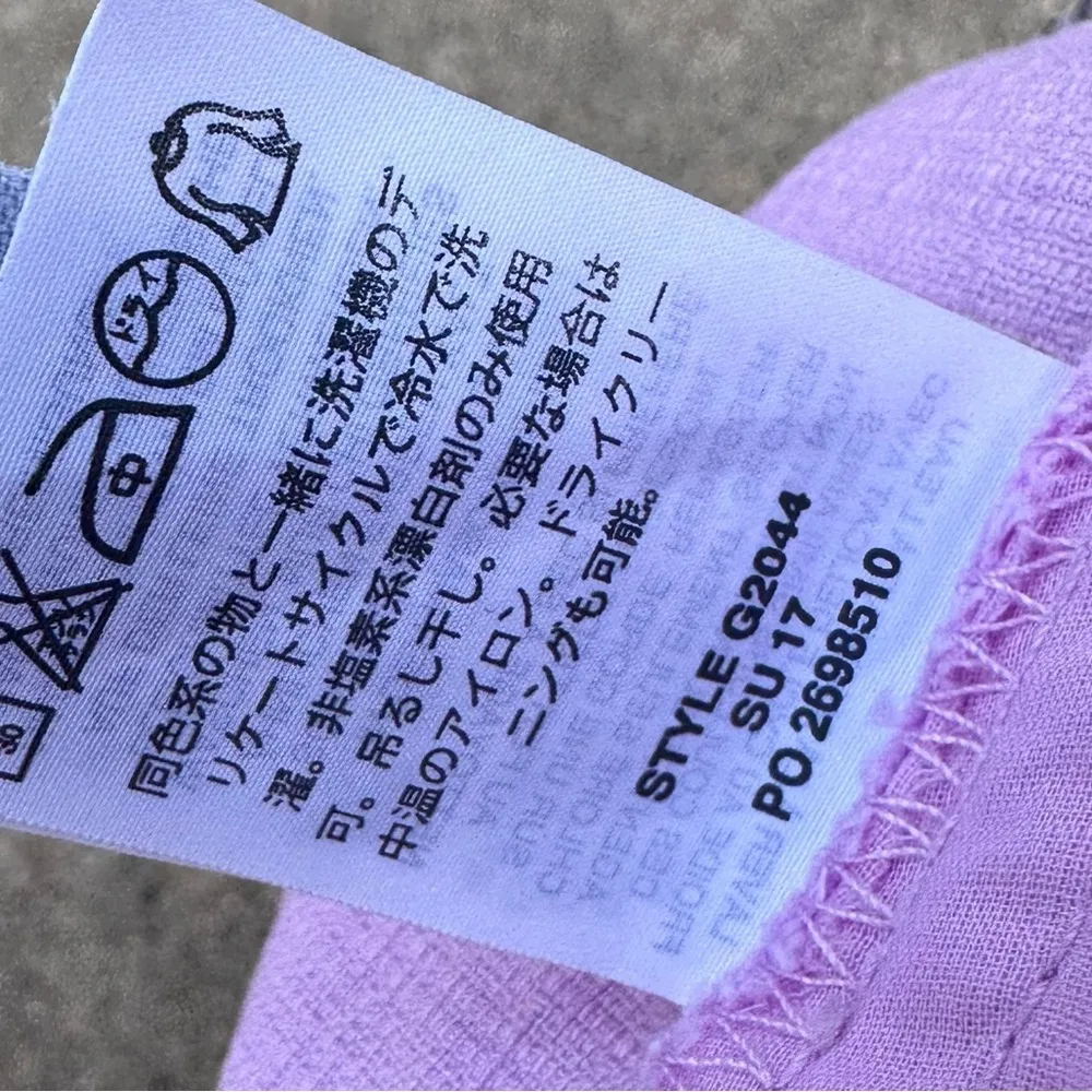 J. Crew Lilac Orchid Flat Front High Waist Stretch Ruffle Shorts Sz 12 - Image 9