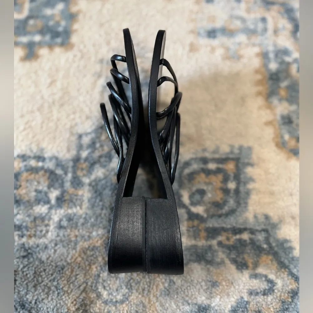 Ancient Greek Sandals Black Minimalist Strappy Sandals Size 38/7.5 - Image 4