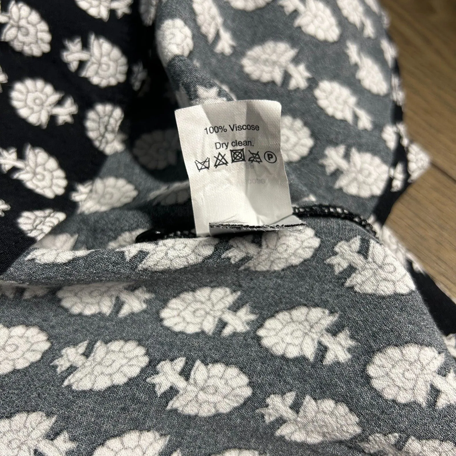 Madewell Women's Peplum Top Black Floral Sleeveless Tank Shirt F5206 Size Small - Image 7