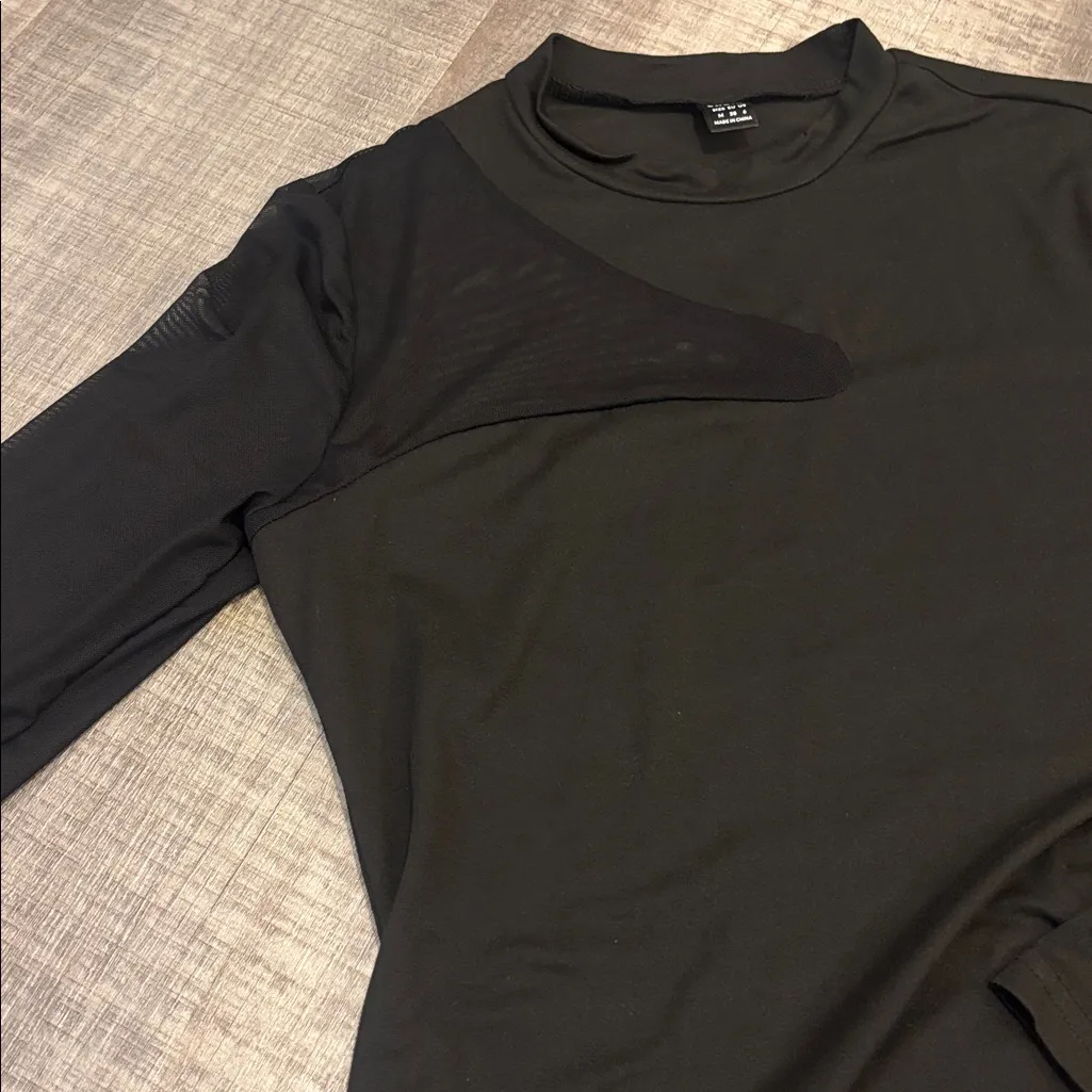 shein black mesh bodysuit - Image 3