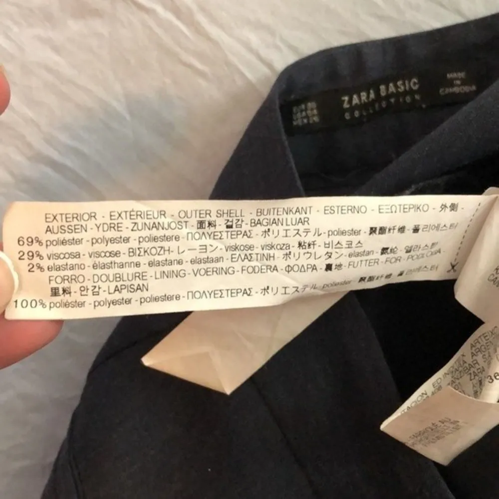 Zara Basics Charcoal Gray Trousers Pants Size 4 - Image 7