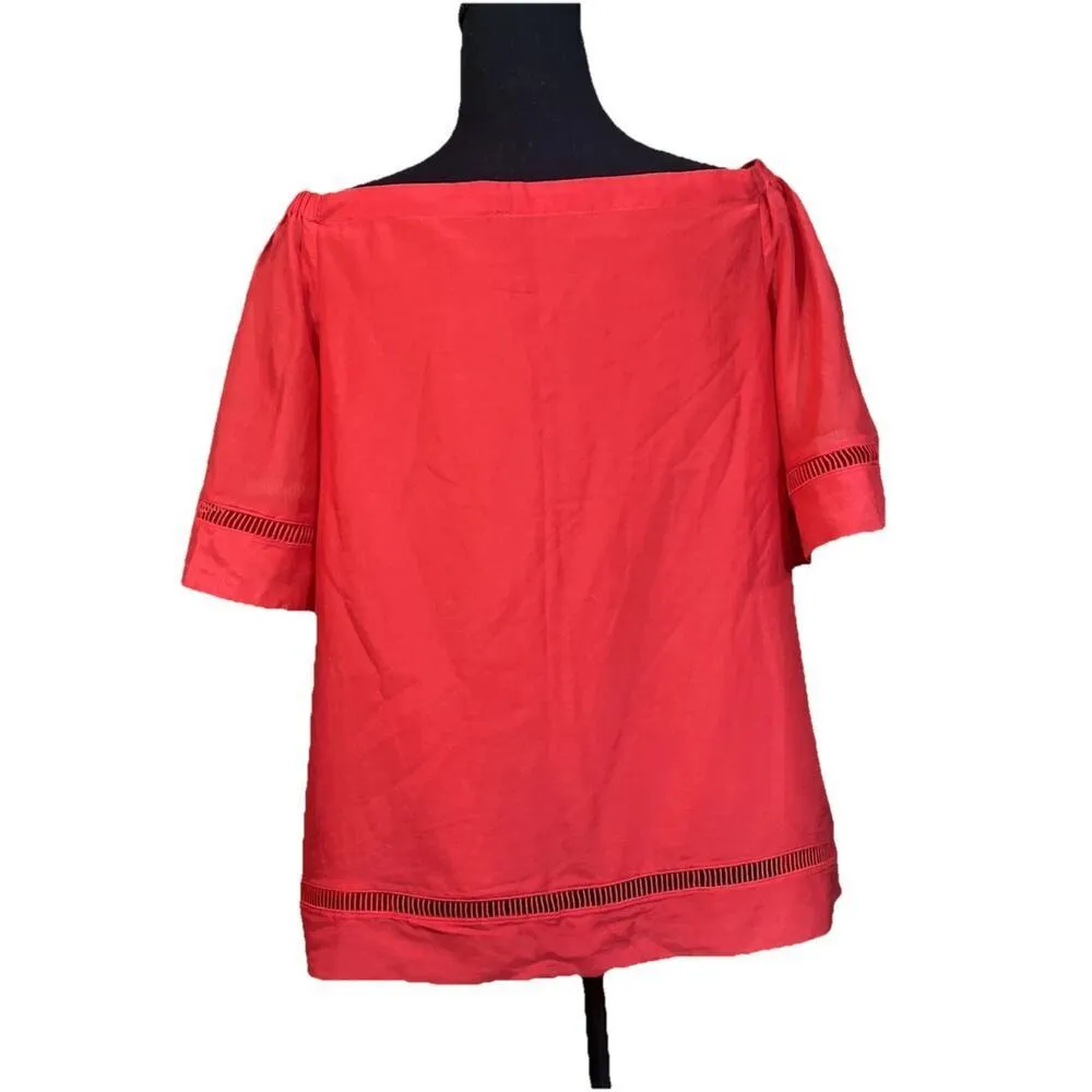 Lauren Ralph Lauren Tunic Size Small Red Boho Festival Nautical Old Money Beach - Image 3
