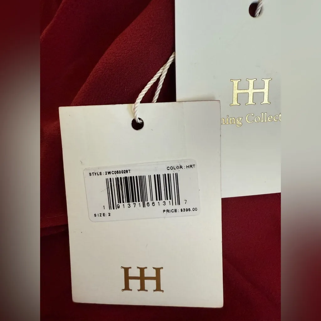 Haute Hippie Silk Chiffon Bibi Ruffled Slip Dress – Heart Red – Size 2 – NWT - Image 7