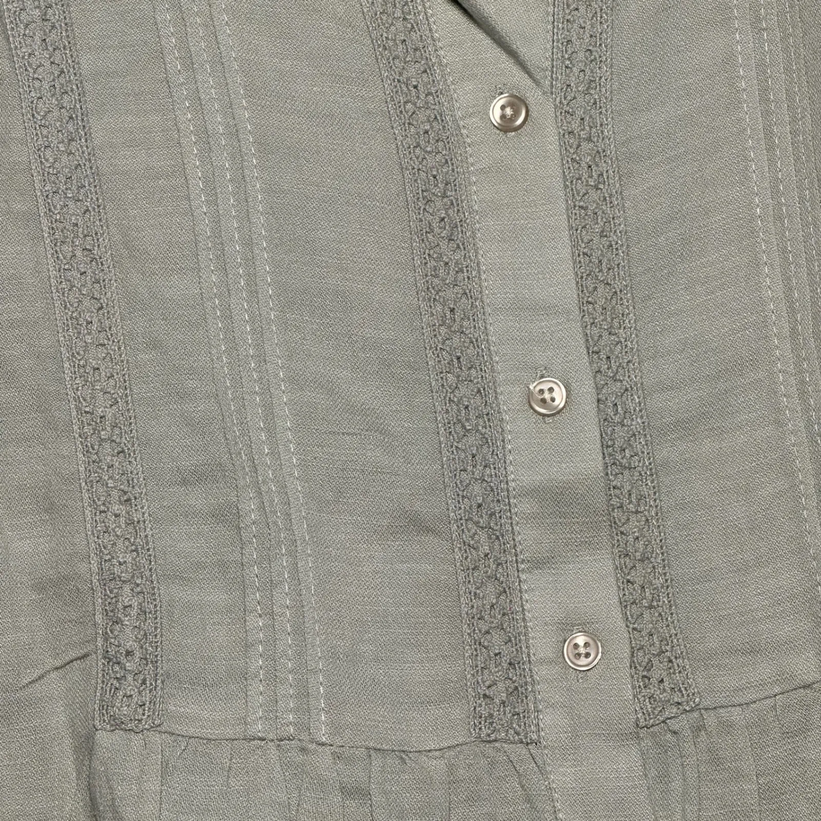 Lucky Brand Sage Green Lace Trim Tunic Shirt Womens Size Small Short Sleeve - Image 8