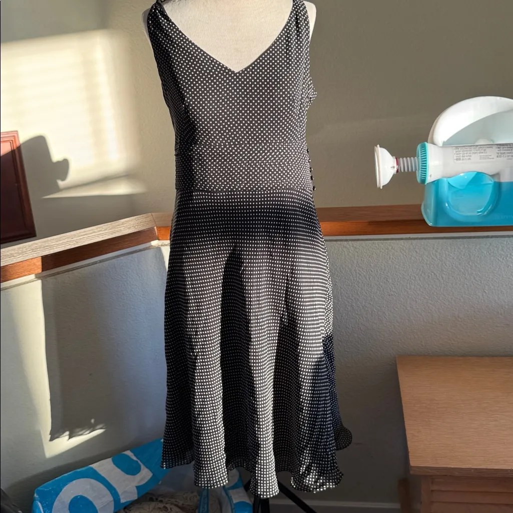 Ann Taylor Black Silk polka dot dress - Image 10