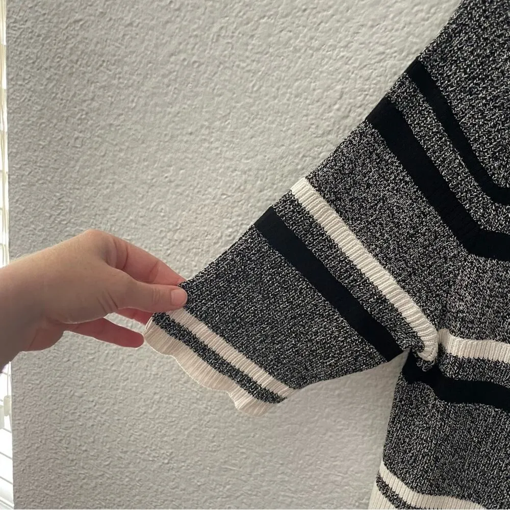 Black & White Striped Sweater - Image 2