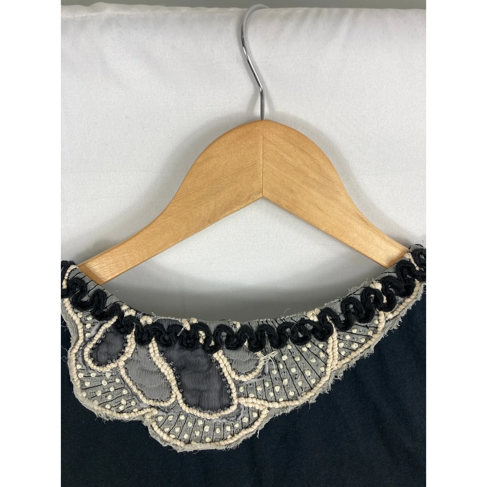 MM Couture by Miss Me Embroidered Top Tshirt Black Tan Size Large - Image 3