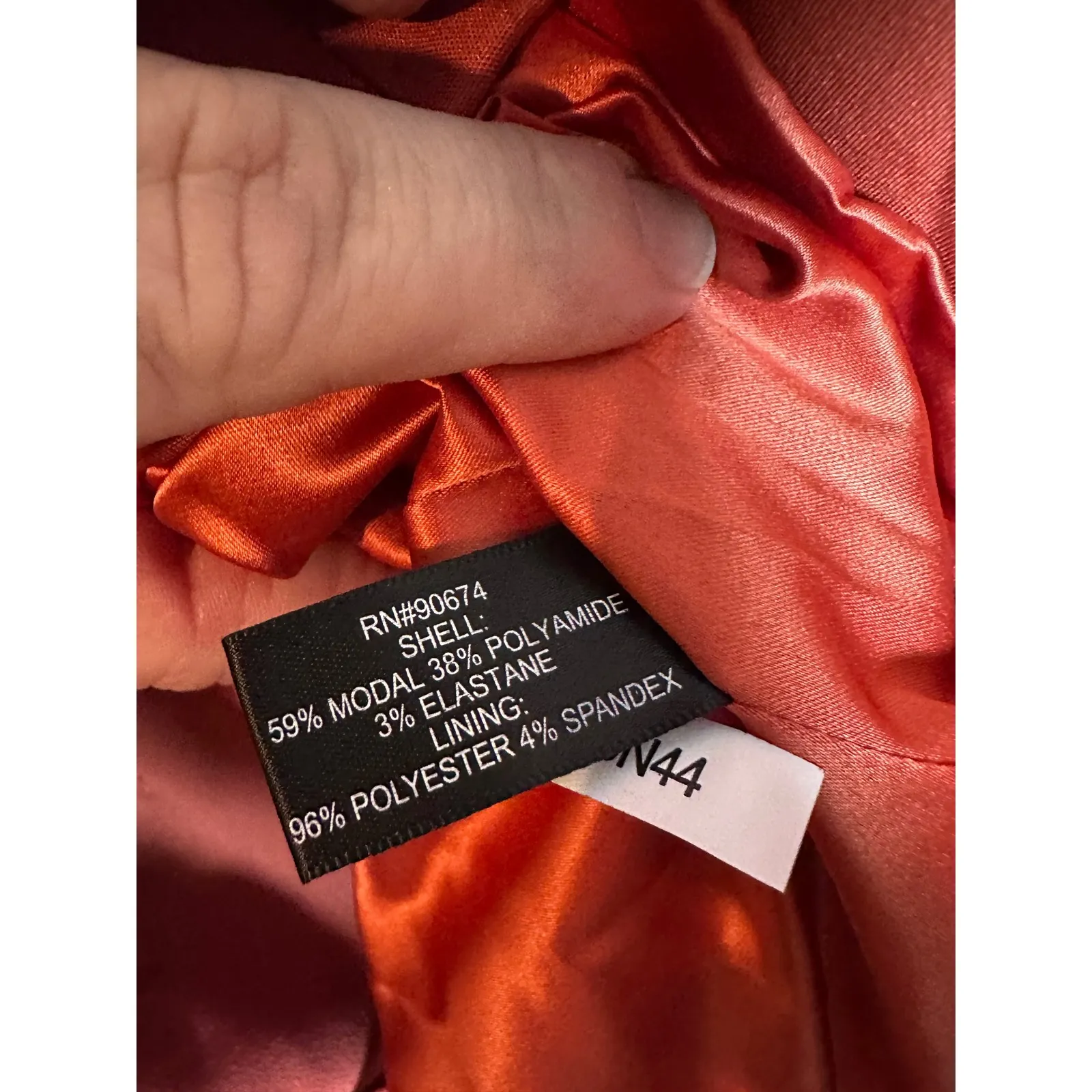 Boston Proper Double Breasted Dark Orange Blazer Gold Button Size 12 Business - Image 6